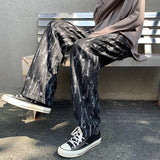 Tie Dye Jeans Men's Jeans Loose Straight Pants High Street Jeans Casual Long Pants Jeans for Men  Men Jeans