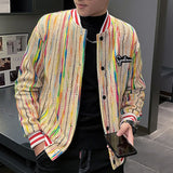 Letter Embroidery Jacket Coat Colorful Casual Mens Coats Fashion Slim Fit Man Jackets Fall Male Jacket Jaqueta Motoqueiro