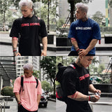 Men Casual printing Sports T-shirt Summer New gym Fitness Bodybuilding male Workout Short Shirts fashion Short Sleeves Tees