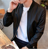 Casual Mens Bomber Jackets Solid Fashion Outdoor Windbreaker High Quality Male Baseball Jackets New Men's Business Coat