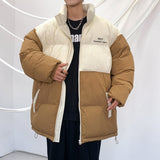 Foesce Patchwork Y2k Puffer Jacket Winter Thick Korean Fashions Bubble Coat New In Jackets Casual Streetwear Parkas