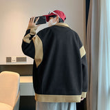 Foesce-Jackets Men Patchwork Harajuku Fashion Clothing Streetwear Casual Handsome Kpop Ins Baggy Teens Gentle Cool Designer British New