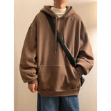 Autumn Cotton Hoodies Men Fashion Solid Color Casual Hooded Sweatshirt Men Streetwear Hip Hop Loose Pullover Hoodie Mens Hoody