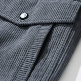 Foesce New Autumn Corduroy Bomber Jacket Men Zip Up Outerwear Fashion Korean Causal Slim Fit Coat Clothing Tops Male Plus Size 5XL