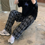 Summer/Winter Plaid Pants Men S-3XL Casual Straight Trousers for Male/Female Harajuku Hip-hop Pants