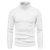 Autumn And Winter Turtleneck Warm Fashion Solid Color sweater Men's Sweater Slim Pullover men's Knitted sweater Bottoming Shirt