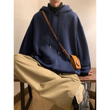 Autumn Cotton Hoodies Men Fashion Solid Color Casual Hooded Sweatshirt Men Streetwear Hip Hop Loose Pullover Hoodie Mens Hoody