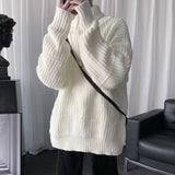 Autumn Winter Mens Casual Turtleneck Pullover Men's Long Sleeve Rollneck Sweater Korean Style Fashion Warm Knitted Sweater