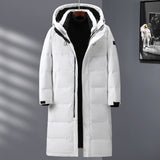 Fashion Winter Down Jackets Men Hooded Thicken Warm Men's White Duck Down Coats Black/White Puffer Jacket High Quality Overcoat