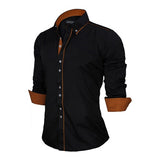 Men Shirts Europe Size New Arrivals Slim Fit Male Shirt Solid Long Sleeve British Style Cotton Men's Shirt Office