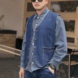 Denim 2 Vest Chaleco Hombre Verano Sans Manche Homme Chaleco Hombre Trabajo Gilet Hombre Zomer Jas Heren Jeans Jacket Man