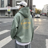 Letter Printed Oversized Hoodie Men Autumn New Male Casual Hoodies Sweatshirts Loose Streetwear Korean Fashion Hip Hop Tops