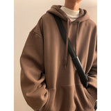 Foesce Solid Color Sweatshits Men's Fashion Hooded Loose Autumn Unisex Hoodies Hip Hop Casual Male New Brand Pullovers