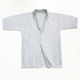 Trendy Men's Spring Summer Half Short Sleeve Pleat Cardigan Shirts Jackets High Quality Fashion Designer Clothes Fold