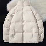 Women Thicken Parka Stand Collar Cotton Padded Jackets Letter Fashion Female Thicken Winter Coats New