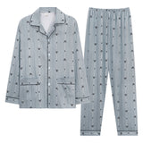 Spring and Autumn New Men's Fashion Casual Printed Pajamas Set Men's Casual Loose Large Size High Quality Home Clothing 4XL