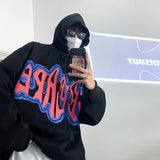 Foesce  Letter Men Oversize Hoodies Fashion Brand Harajuku Pullovers Tops Hip Hop Casual Couple Clothing Male Sweatshirts