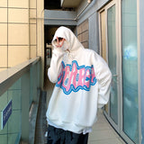 Letter Men Oversize Hoodies Fashion Brand Harajuku Pullovers Tops Hip Hop Casual Couple Clothing Male Sweatshirts