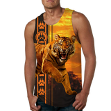 Summer Fashion Top/ Shorts/2PC Sets Cool Tiger Print Tank Tops Mens Vest Sportwear Tracksuits Men's Clothing